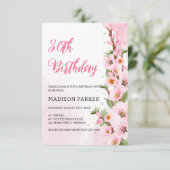 Sakura Japanese Cherry Blossom Asian Birthday Einladung (Stehend Vorderseite)