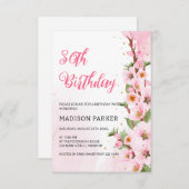 Sakura Japanese Cherry Blossom Asian Birthday Einladung (Vorne/Hinten)