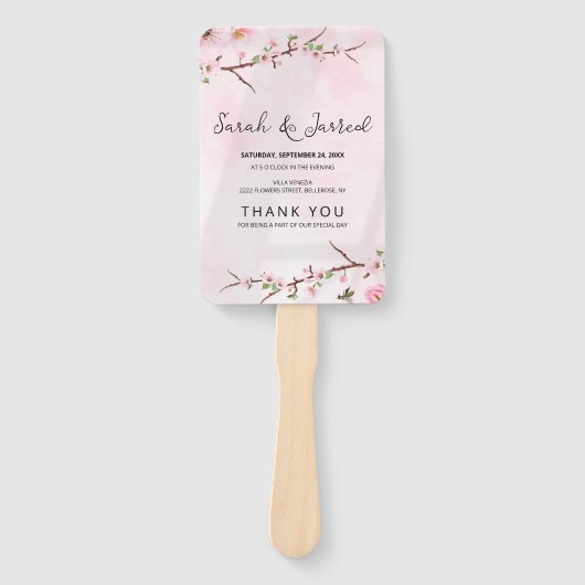 Sakura Japanese Cherry Blossom Asian Fächer (Vorderseite)