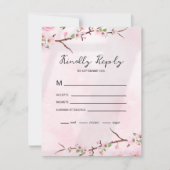 Sakura Japanese Cherry Blossom Asian RSVP Karte (Vorderseite)