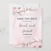 Sakura Japanese Cherry Blossom Asian Save The Date (Vorderseite)
