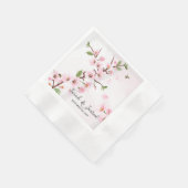 Sakura Japanese Cherry Blossom Asian Serviette (Ecke)