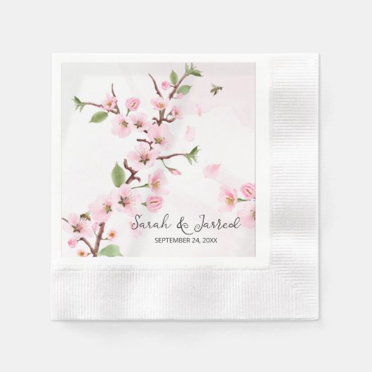 Sakura Japanese Cherry Blossom Asian Serviette (Vorderseite)