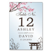 Sakura Japanese Cherry Blossom Asian Tischnummer (Vorderseite)