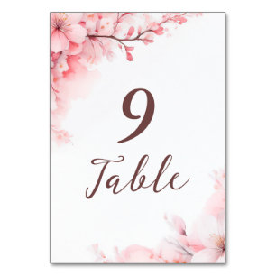 Sakura Japanese Cherry Blossom Floral Wedding Tischnummer