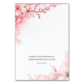 Sakura Japanese Cherry Blossom Floral Wedding Tischnummer (Rückseite)