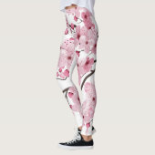 Sakura Japanese Cherry Blossom Japanischer Baum Leggings (Links)