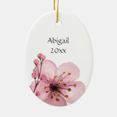 Sakura Japanese Cherry Blossom Kana Weihnachten Keramik Ornament (Hinten)