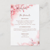 Sakura Japanese Cherry Blossom Wedding Details Begleitkarte (Vorderseite)
