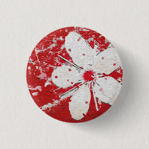 Sakura japanese Kirschblüte asiatische Blüte Button