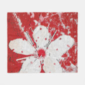 Sakura japanese Kirschblüte asiatische Blüte Fleecedecke (Vorderseite (Horizontal))