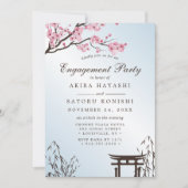 Sakura Japanisch-Tscherisch-Blossom-Engagement-Par Einladung (Vorderseite)