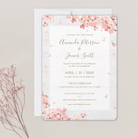 Sakura japanische Kirschblüten Einladung Hochzeit