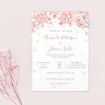 Sakura japanische Kirschblüten Einladung Hochzeit<br><div class="desc">Diese hübsche Blumen-Hochzeitseinladung flache Kartenvorlage zeigt Ihre Namen, die von den japanischen Kirschblüten hervorgehoben werden. Die Namen und die Textzeile am unteren Rand sind in einem sehr weichen Rot und die anderen Details sind ein eleganter Ton mit Elementen von grau und orange. Wir haben den Hintergrund als transparent Set, sodass...</div>