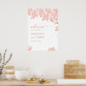 Sakura japanische Kirschblüten Hochzeitsempfang Poster (Küche)