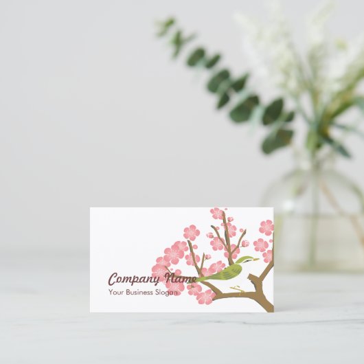 Sakura japanische Kirschblüten Visitenkarte (Stehend Vorderseite)