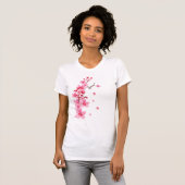 Sakura Japanischer Kirschbaum Blüten T-Shirt (Vorne ganz)