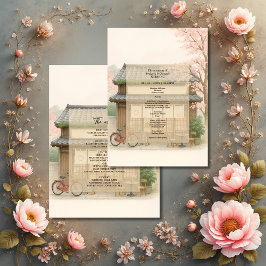 Sakura japanisches Teehaus-Programm Menükarte