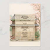 Sakura japanisches Teehaus-Programm Menükarte (Rückseite)