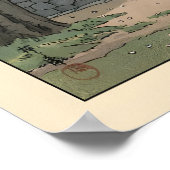 Sakura Jiin Druck Frühlings-Tempel-Szene mit Kinde Poster (Ecke)