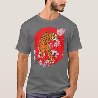 Sakura Jungle Animal Wild Cat Cherry Blossom T-Shirt