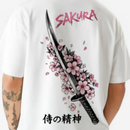 Sakura Katana Japanese Aesthetic Streetwear T-Shirt