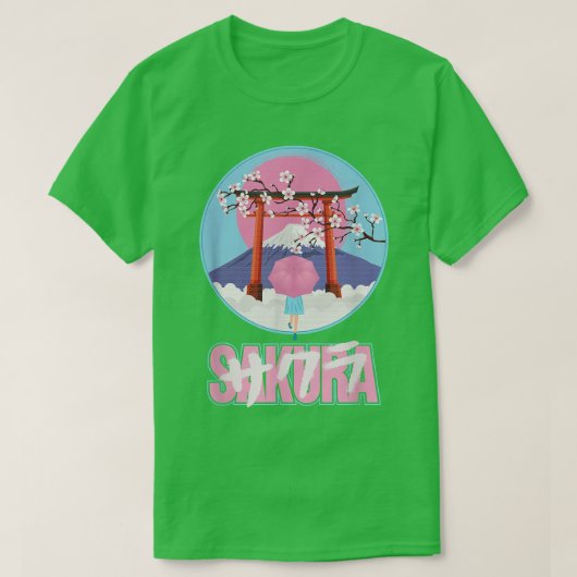 Sakura Kawaii Anime Manga Niedlich Japanisch Parod T-Shirt (Design vorne)