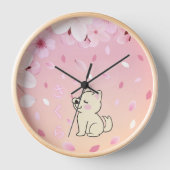 Sakura & Kawaii Dog with Japanese Hiragana さくら. Uhr (Vorderseite)
