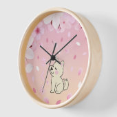 Sakura & Kawaii Dog with Japanese Hiragana さくら. Uhr (Winkel)