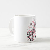 Sakura Kirry Blossom Tree Japanisches Kanji Kunstw Kaffeetasse (Vorderseite Links)