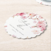 Sakura Kirschblüte Baby in blühender Babydusche Untersetzer (angewinkelt)