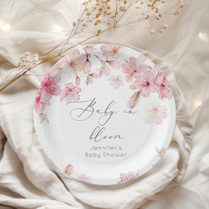 Sakura Kirschblüte Babydusche Pappteller
