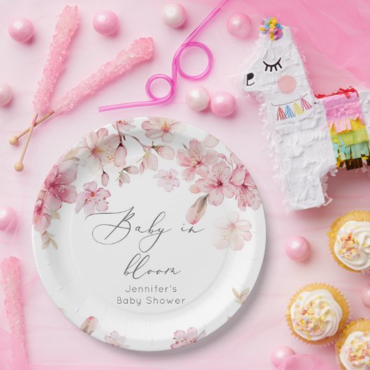 Sakura Kirschblüte Babydusche Pappteller (Party)
