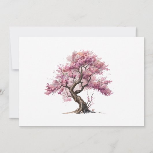 Sakura Kirschblüte Blumengeschirr Mitteilungskarte (Rückseite)