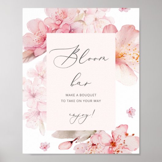 Sakura Kirschblüte Blüte Bar Poster (Vorne)