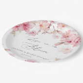 Sakura Kirschblüte Brautparty Pappteller (Schrägansicht)