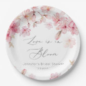 Sakura Kirschblüte Brautparty Pappteller (Vorderseite)