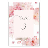 Sakura Kirschblüte elegant Tischnummer (Rückseite)