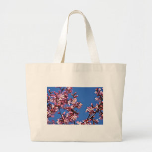 Sakura Kirschblüten berühren Blau Jumbo Stoffbeutel