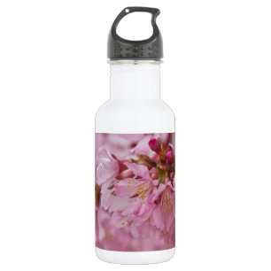 Sakura Kirschblüten Blasse rosa Reflexionen Trinkflasche