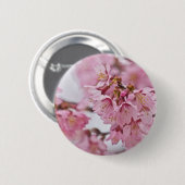 Sakura Kirschblüten Blassrosa Button (Vorne & Hinten)