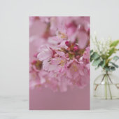 Sakura Kirschblüten Blassrosa Reflektionen Briefpapier (Stehend Vorderseite)