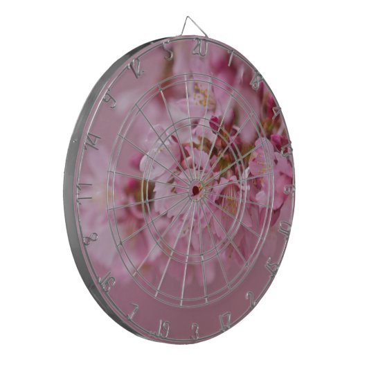 Sakura Kirschblüten Blassrosa Reflektionen Dartscheibe (Vorderseite Links)
