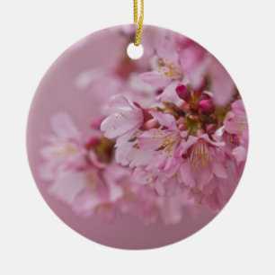 Sakura Kirschblüten Blassrosa Reflektionen Keramikornament