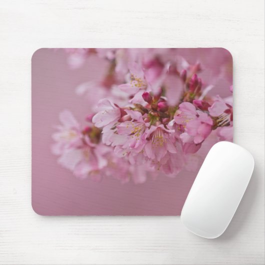 Sakura Kirschblüten Blassrosa Reflektionen Mousepad (Mit Mouse)