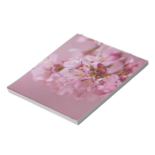Sakura Kirschblüten Blassrosa Reflektionen Notizblock (Rotiert)