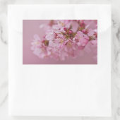 Sakura Kirschblüten Blassrosa Reflektionen Rechteckiger Aufkleber (Tasche)