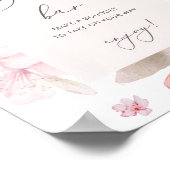 Sakura-Kirschblüten-Blütenleiste Poster (Ecke)