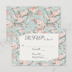 Sakura-Kirschblüten-Design RSVP Karte