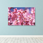 Sakura Kirschblüten, die von Sonnenlicht geküsst w Leinwanddruck (Insitu (Holzboden))